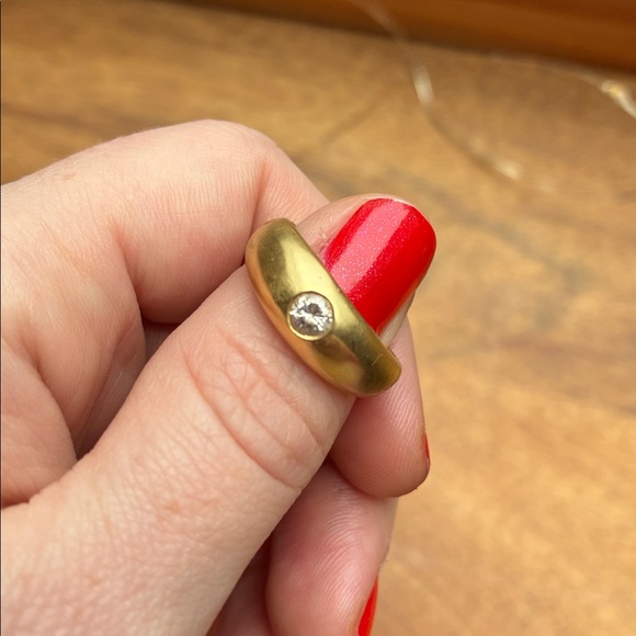 18k solid gold diamond ring - Picture 4 of 5